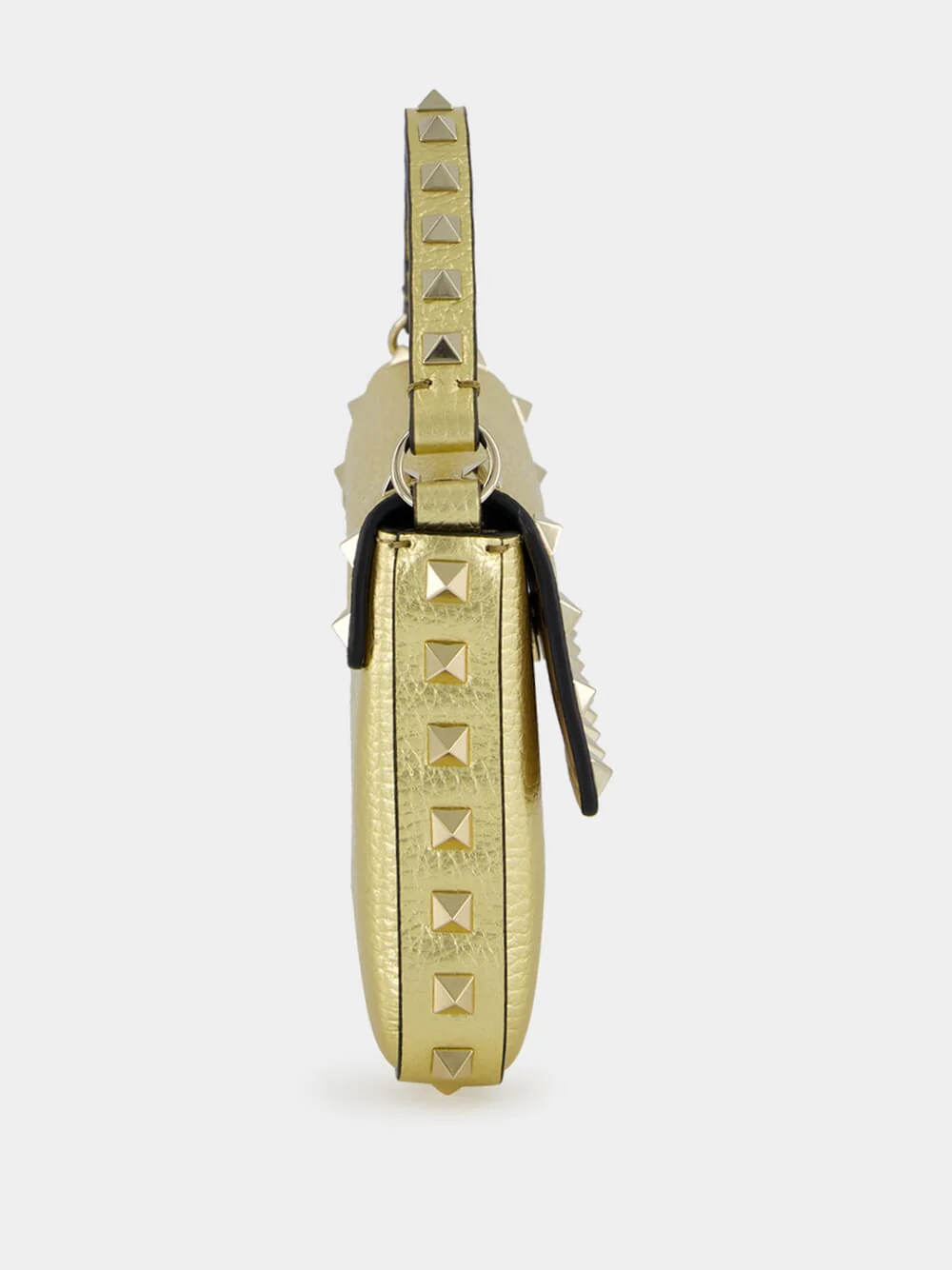 Gold Rockstud Mini Leather Crossbody Bag - Image 4