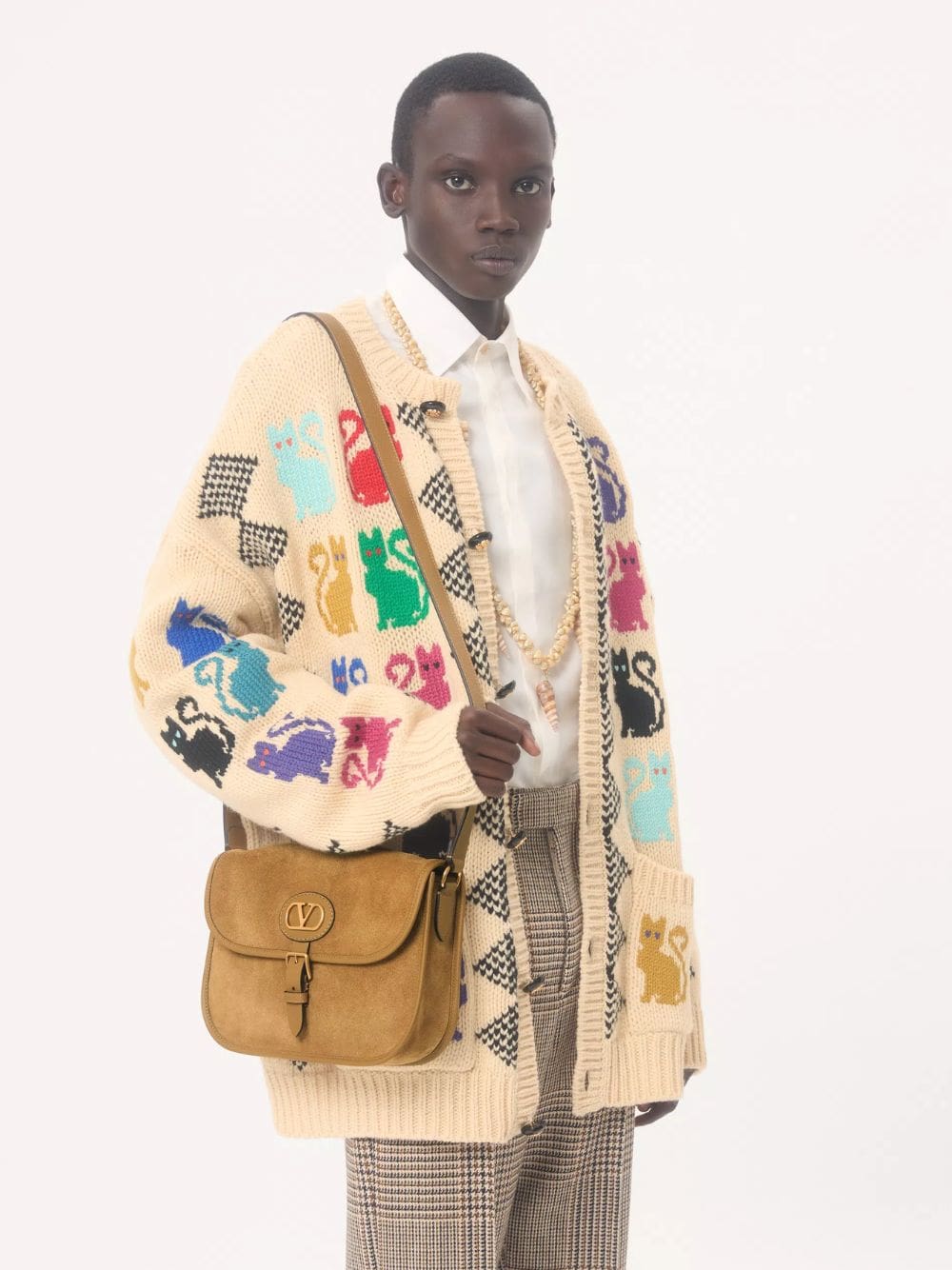 Havana Beige Antibes Suede Shoulder Bag - Image 2