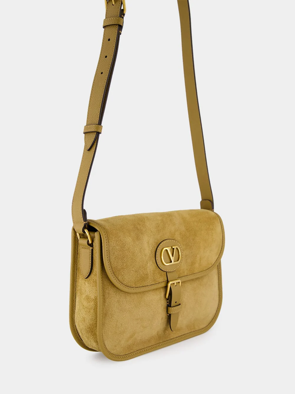 Havana Beige Antibes Suede Shoulder Bag - Image 4