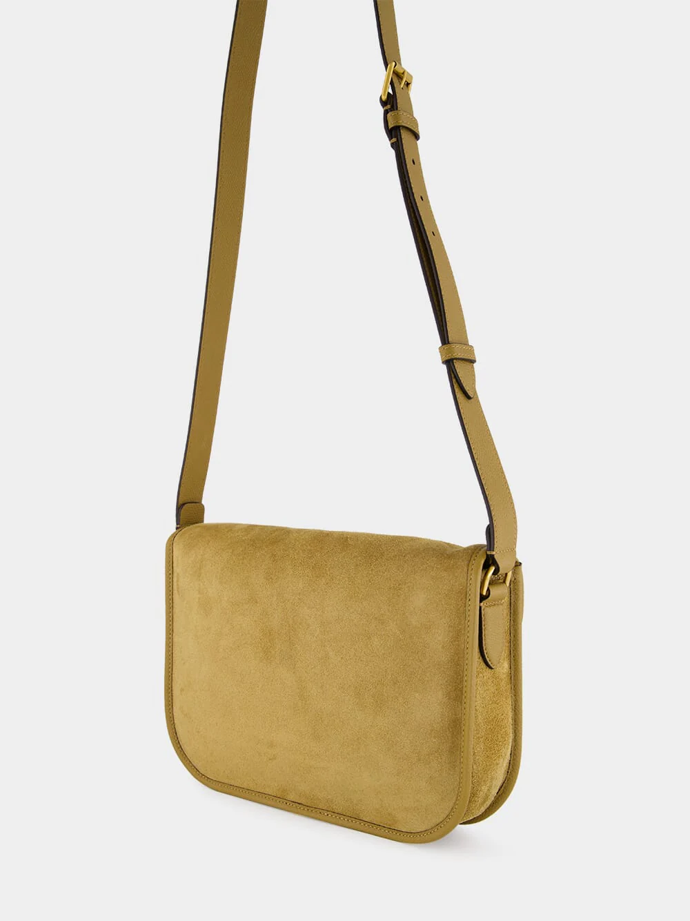 Havana Beige Antibes Suede Shoulder Bag - Image 6