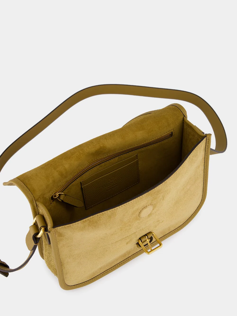 Havana Beige Antibes Suede Shoulder Bag - Image 7