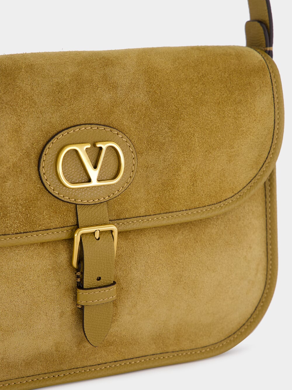 Havana Beige Antibes Suede Shoulder Bag - Image 8