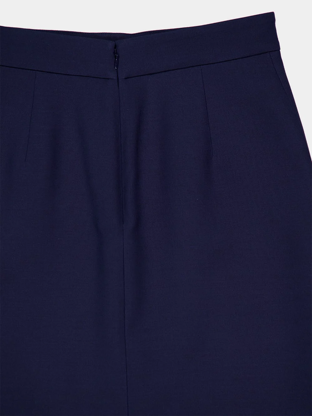 Indigo Midi Skirt with Leather Details - Image 4