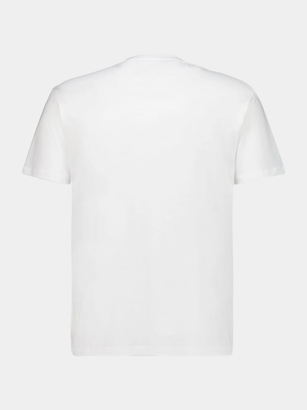 Ivory Cotton Jersey Short-Sleeve T-Shirt with VLogo Patch - Image 2