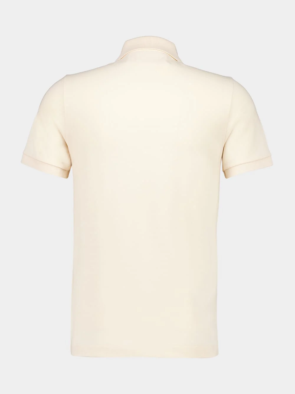 Ivory Cotton Polo with VLogo Embroidery - Image 2