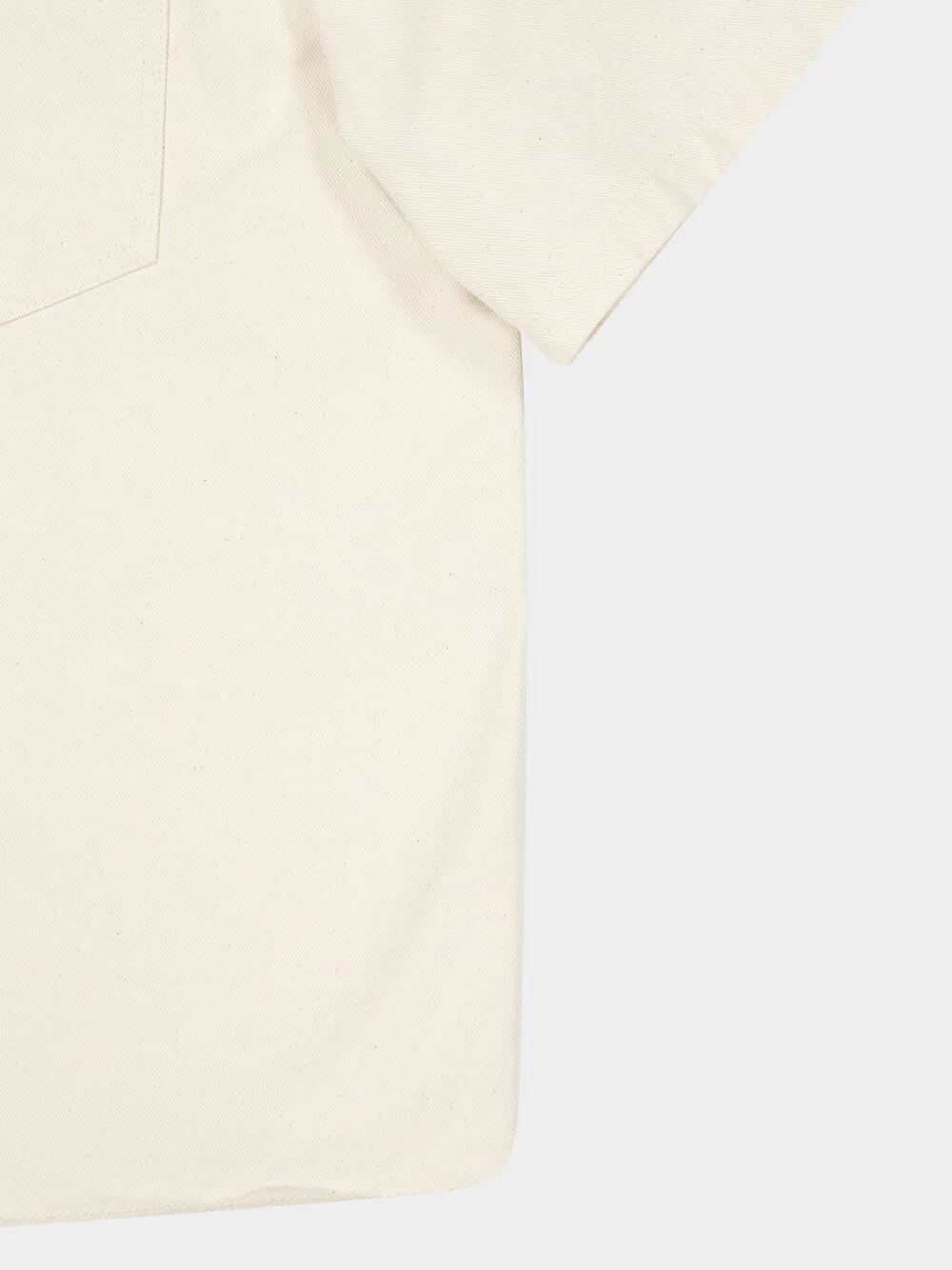 Ivory Denim Bowling Shirt with Vgold - Image 5
