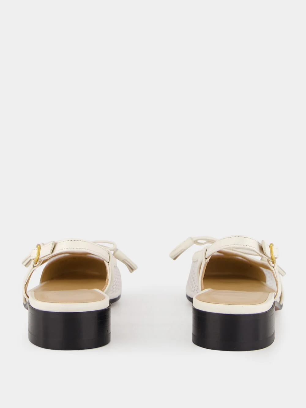 Ivory Kid Leather Slingback Flats - Image 5