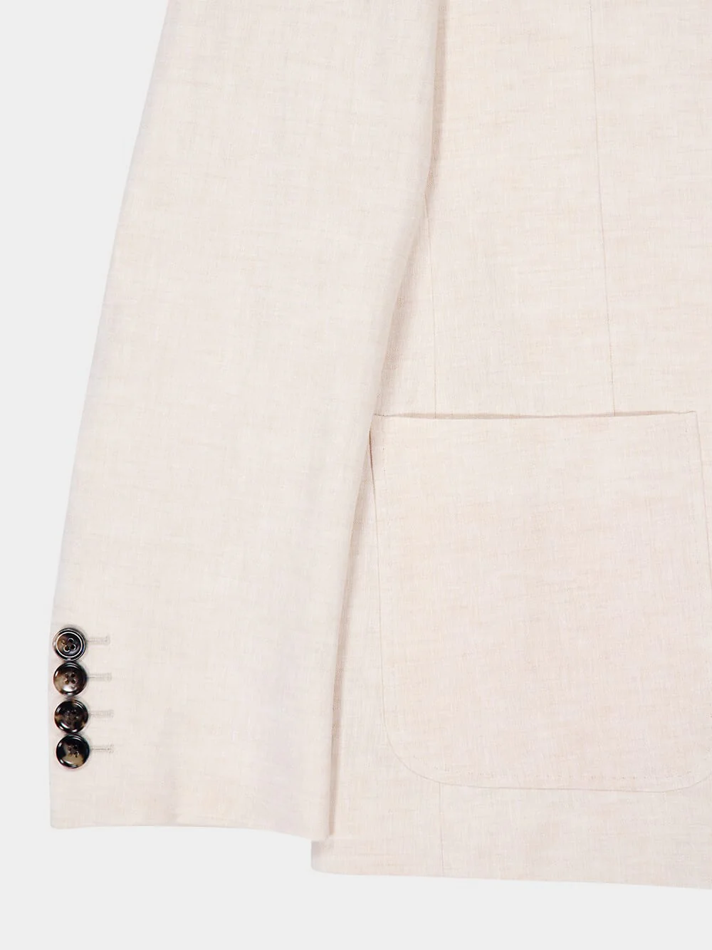 Ivory Linen Classic-Fit Blazer - Image 4