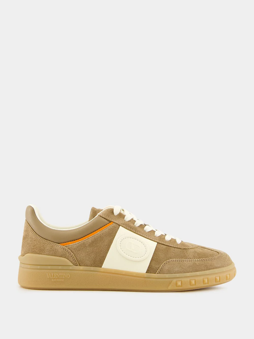 Khaki and Ivory Upvillage Low-Top Sneaker