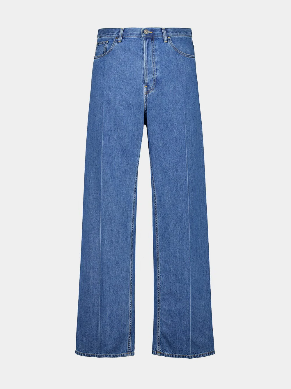 Light Denim Blue Jeans with VLogo Gold
