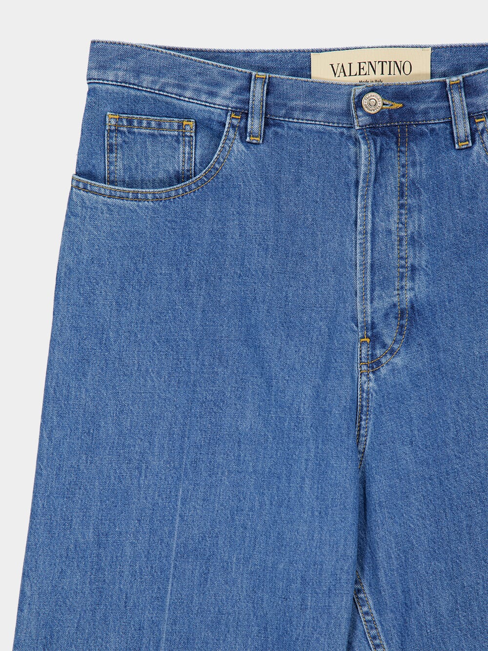 Light Denim Blue Jeans with VLogo Gold - Image 3