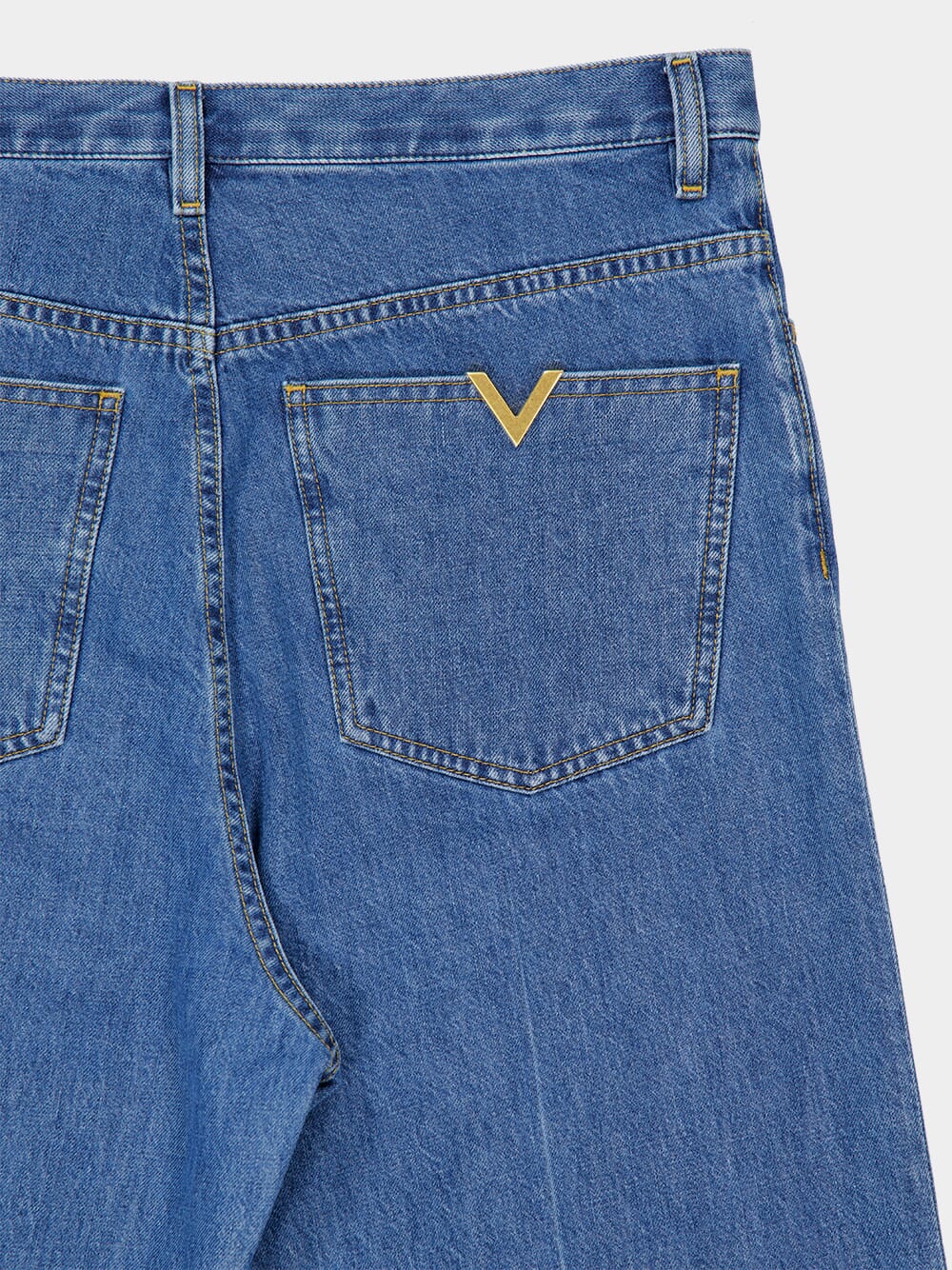 Light Denim Blue Jeans with VLogo Gold - Image 4