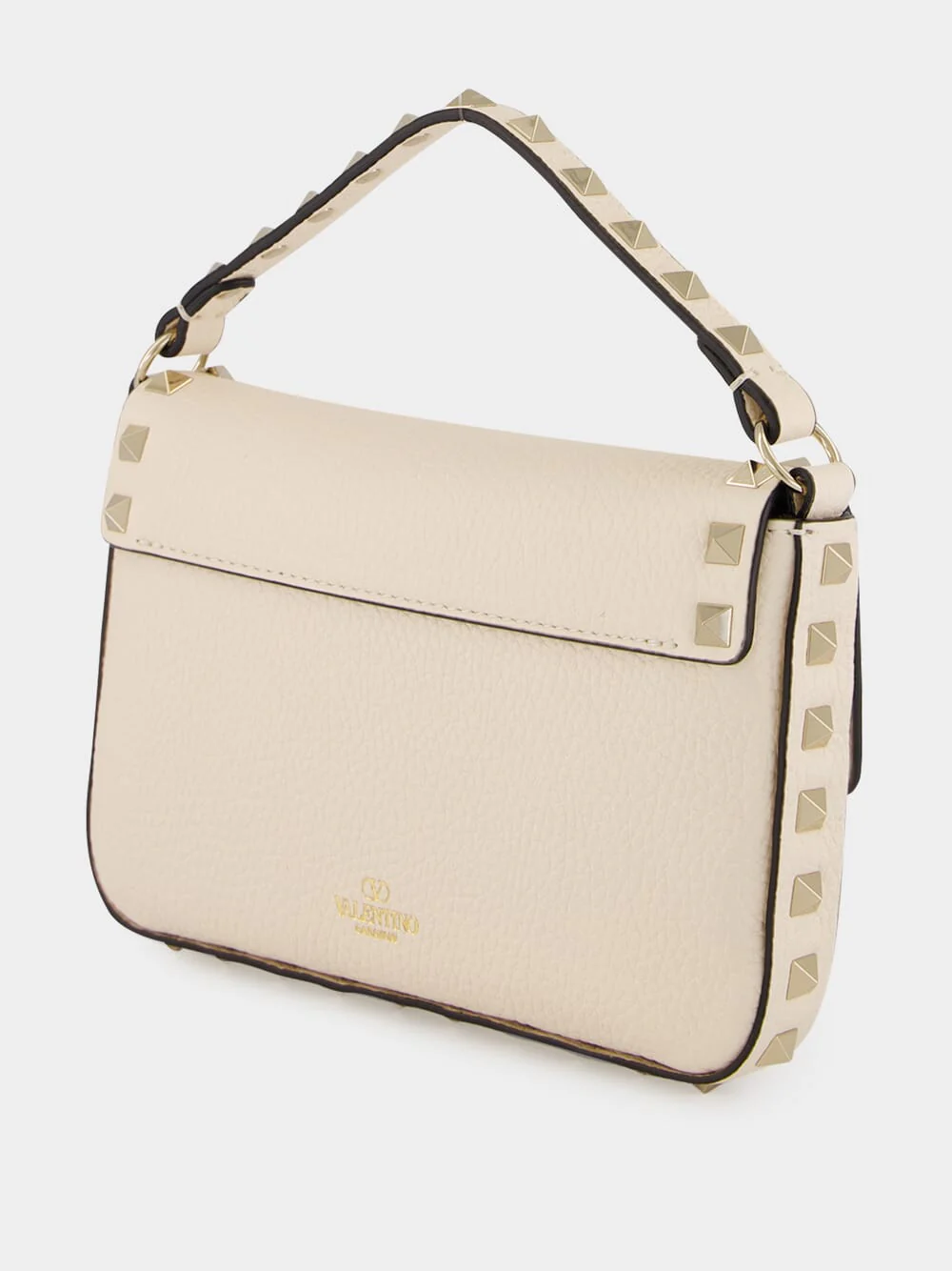 Light Ivory Mini Calf Leather Rockstud Bag - Image 5