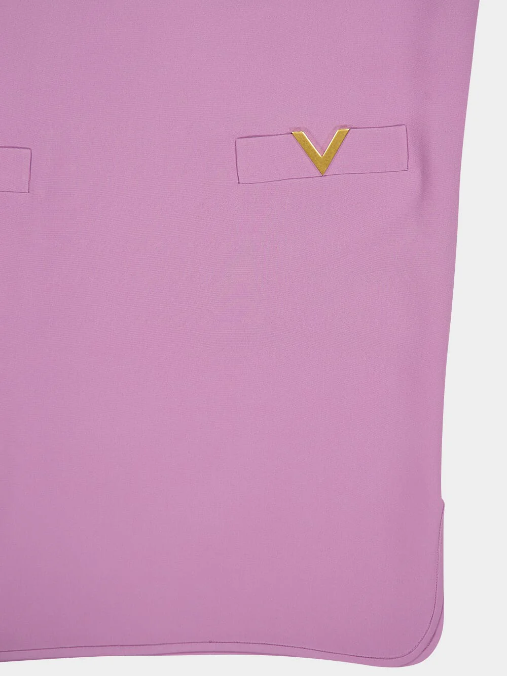 Lilac Mini Dress V-Neck Cady Couture Silk - Image 4