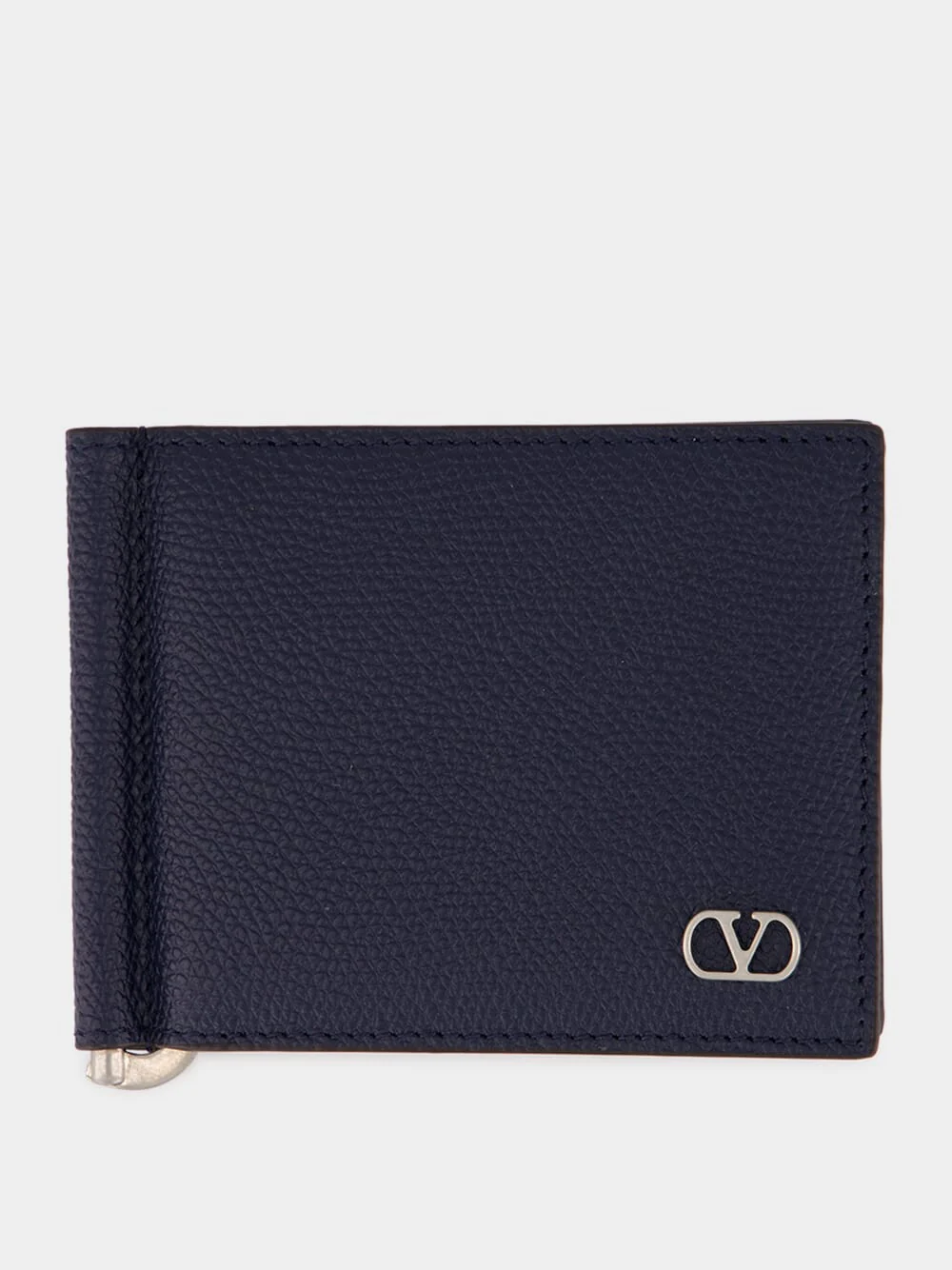 Marine Blue Leather Bifold Wallet