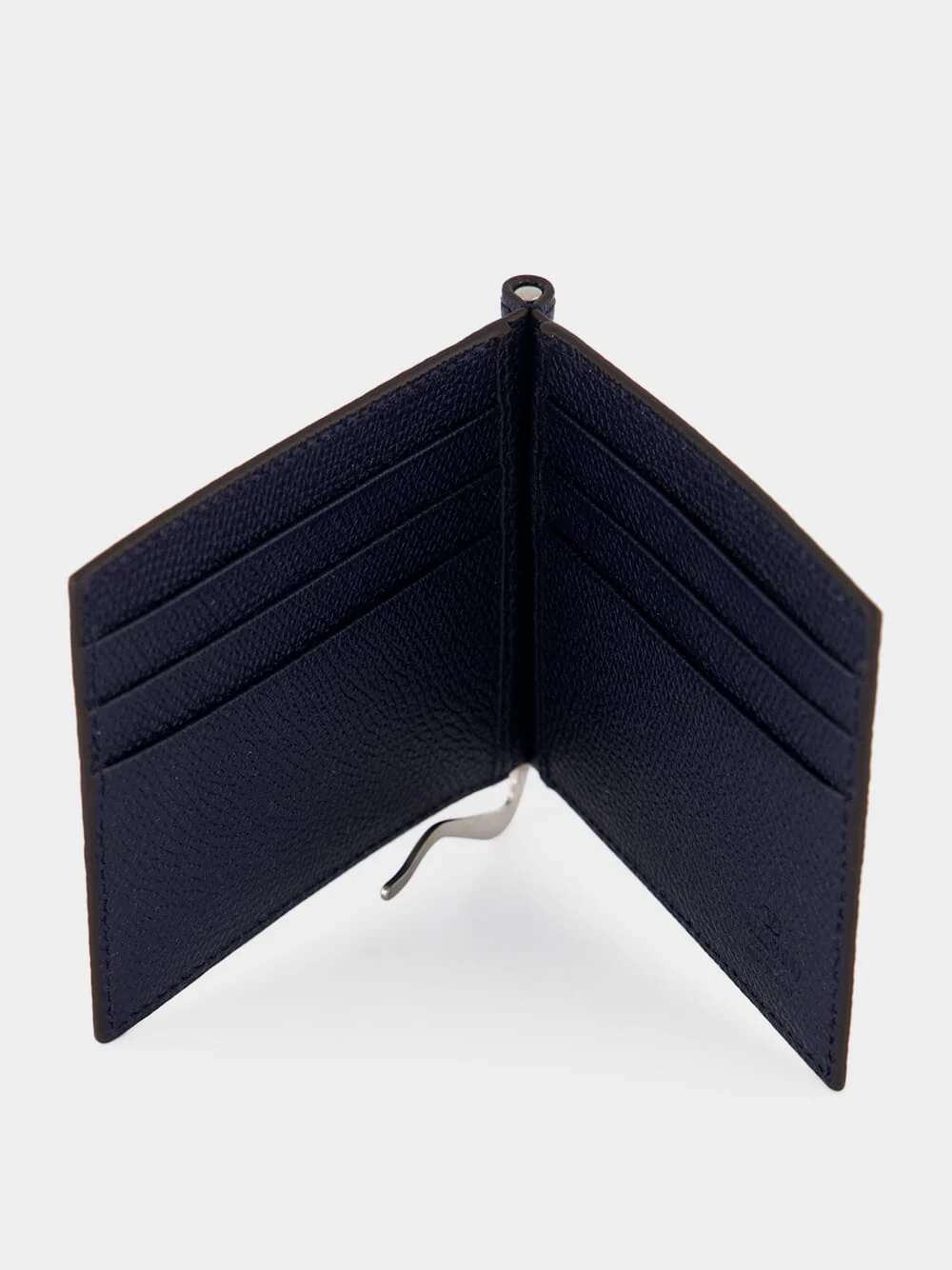 Marine Blue Leather Bifold Wallet - Image 3