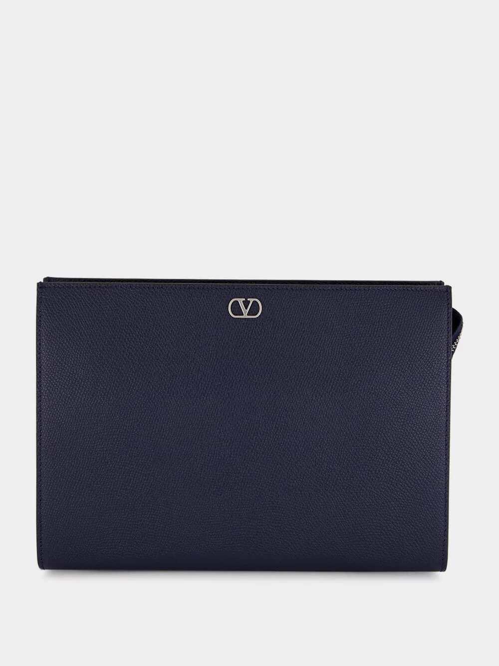 Marine Blue Leather Pouch