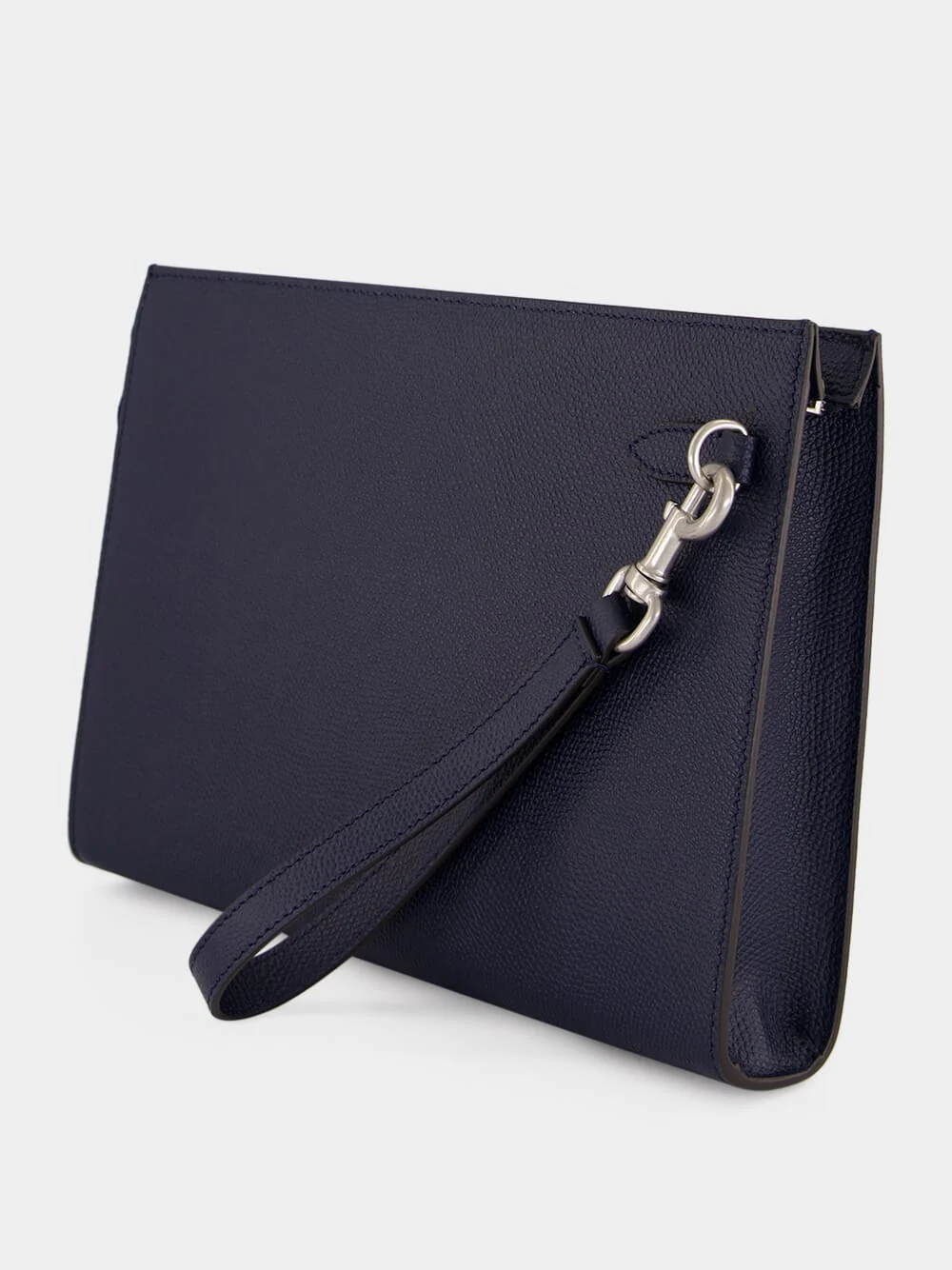 Marine Blue Leather Pouch - Image 4