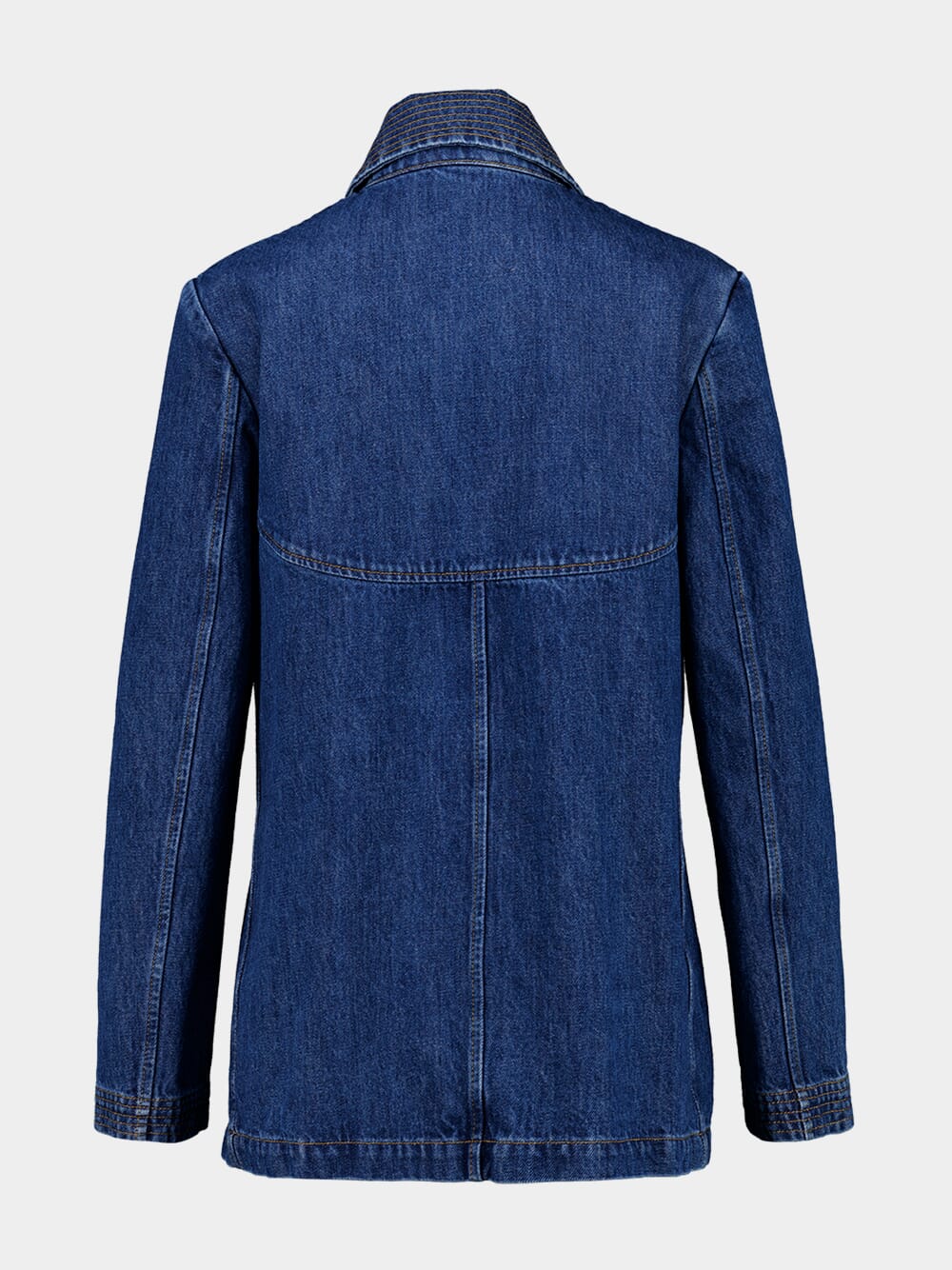Medium Blue Denim Caban Jacket - Image 2
