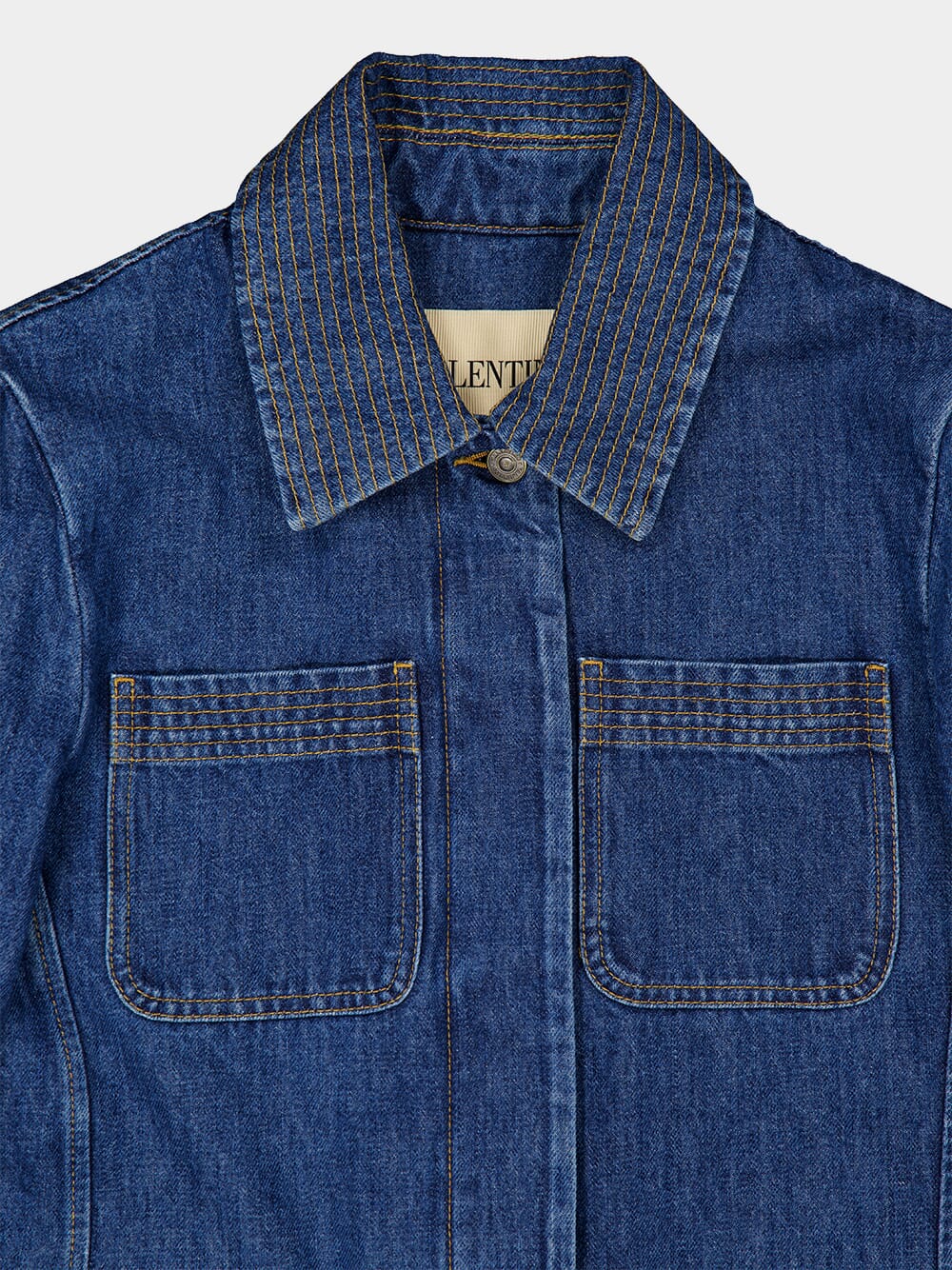 Medium Blue Denim Caban Jacket - Image 3