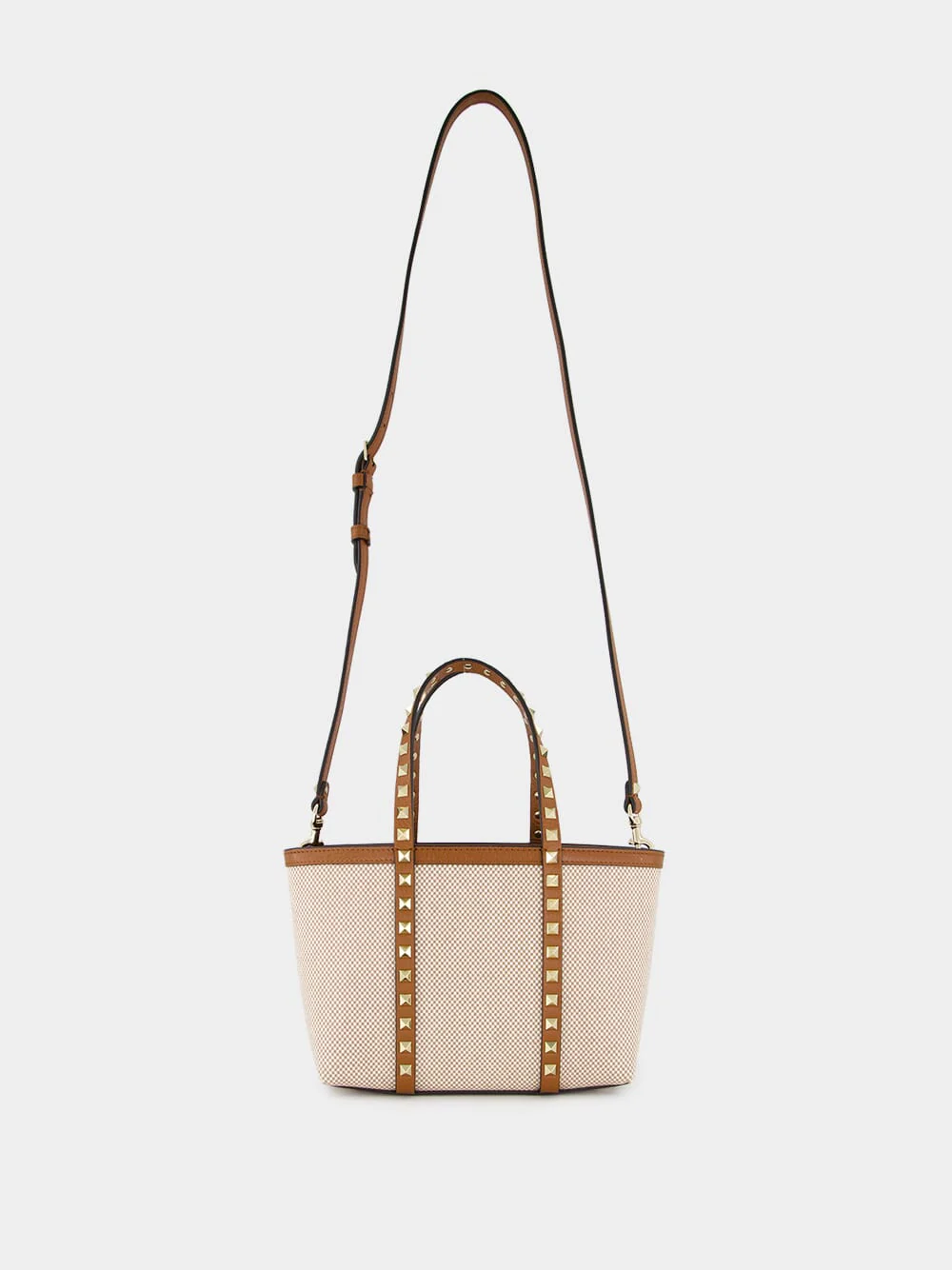 Natural Rockstud Canvas Tote Bag - Image 2