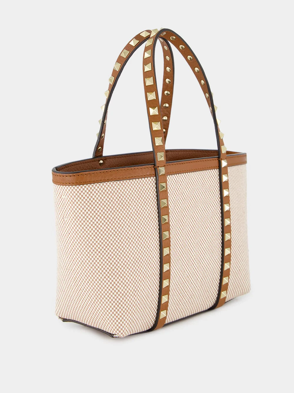 Natural Rockstud Canvas Tote Bag - Image 3