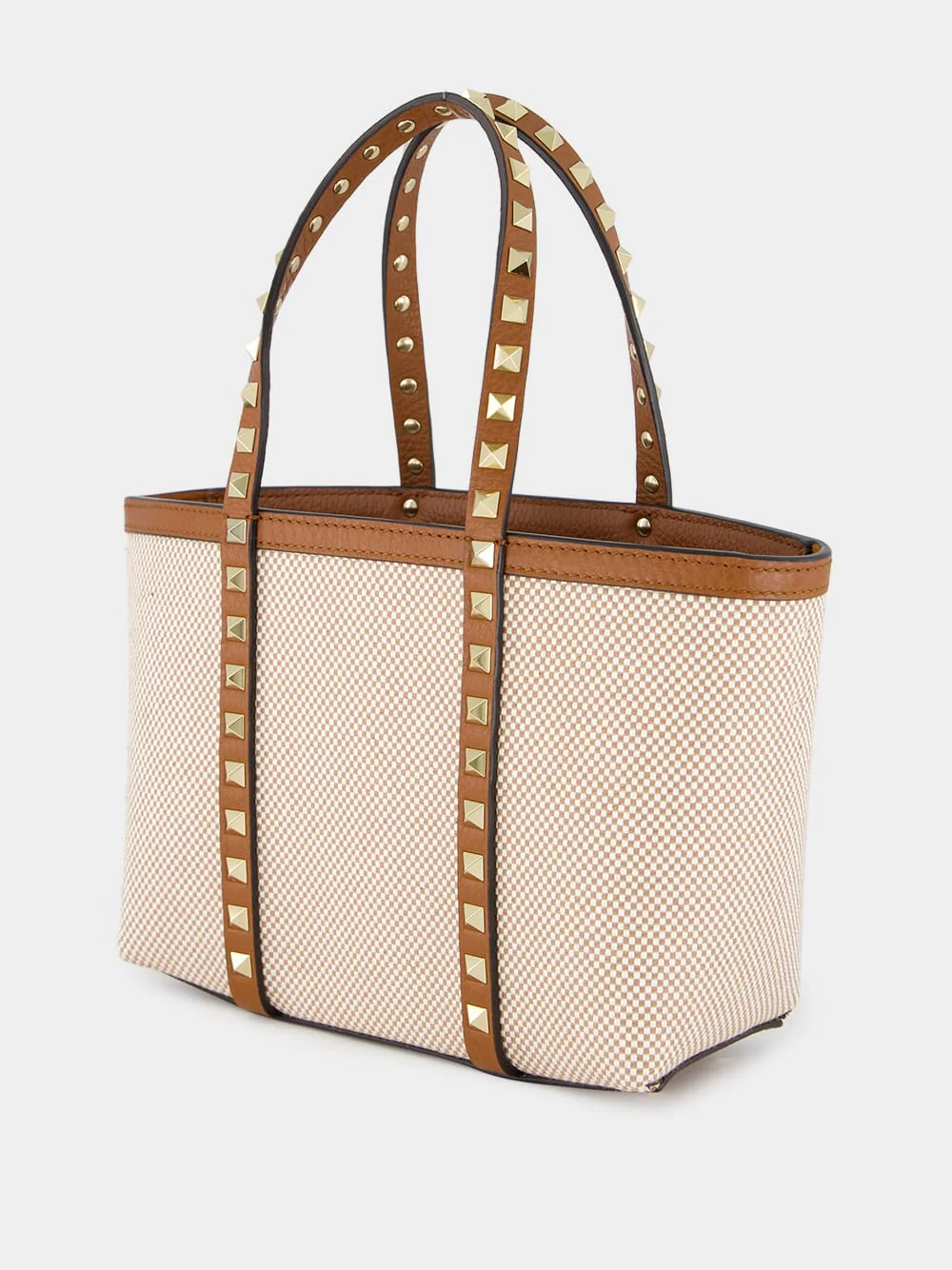 Natural Rockstud Canvas Tote Bag - Image 5