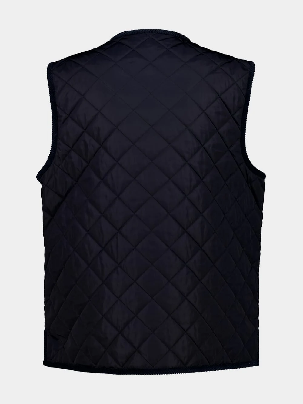 Navy Quilted Vest with Embroidered Patch - Image 2