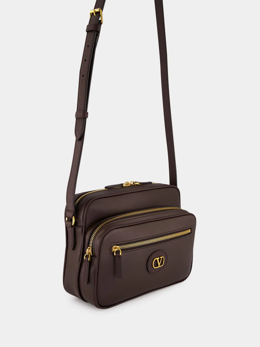 Oak Brown Leather Camera Bag - Image 3