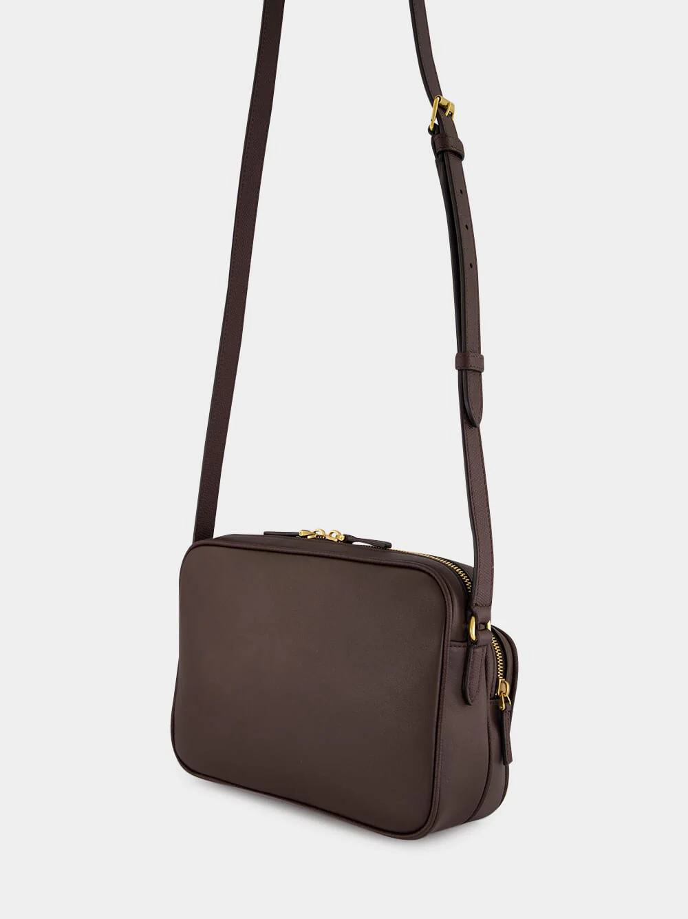 Oak Brown Leather Camera Bag - Image 5