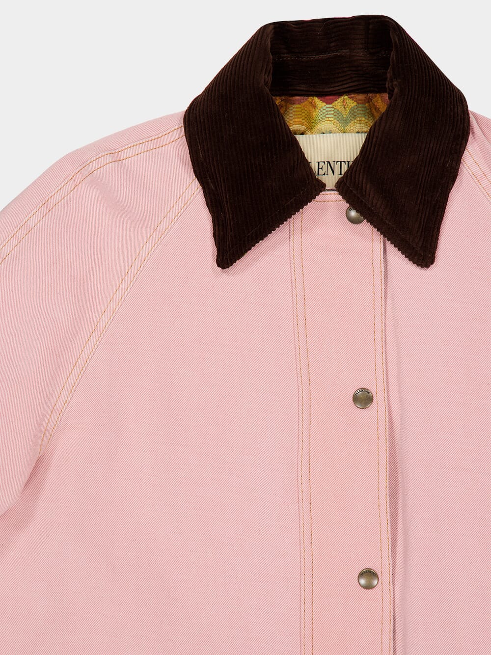 Old Rose Denim Caban Jacket - Image 3
