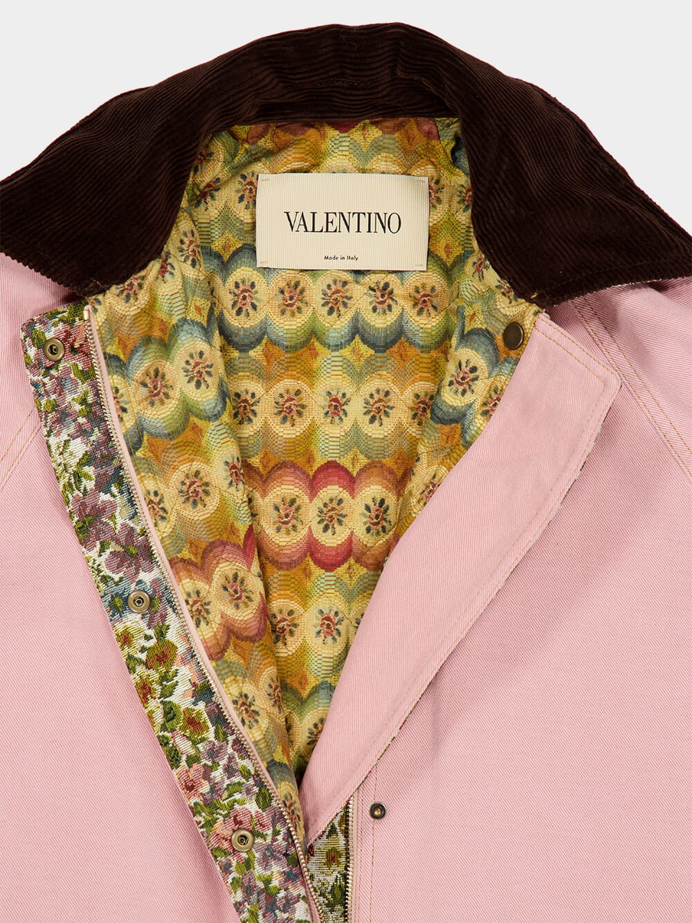 Old Rose Denim Caban Jacket - Image 4