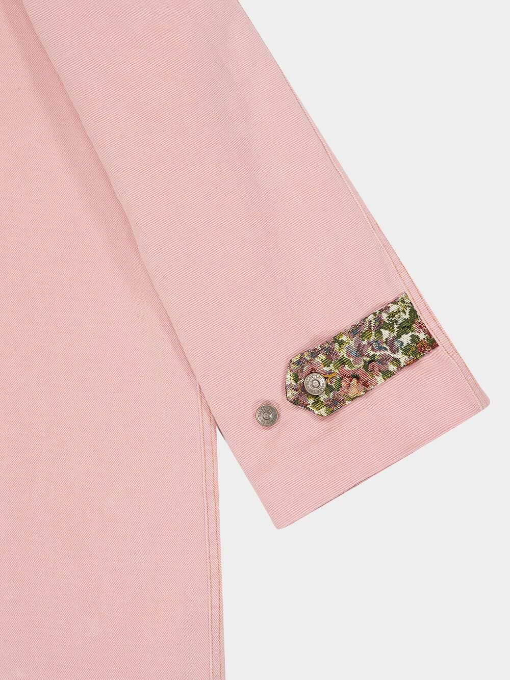 Old Rose Denim Caban Jacket - Image 6
