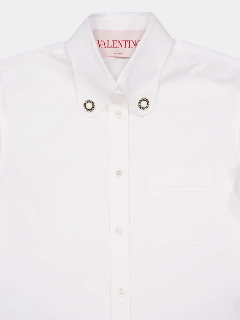 Optic White Cotton Poplin Shirt - Image 3