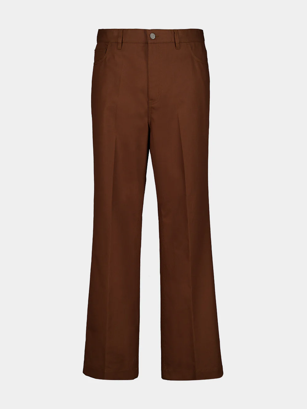 Tobacco Brown Wide-Leg Trousers