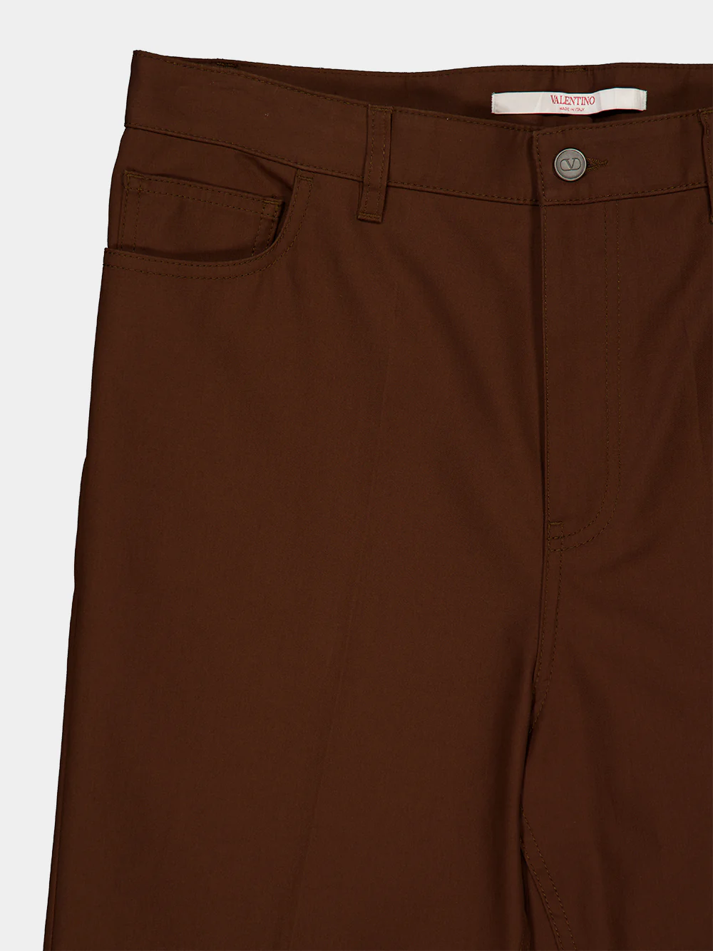 Tobacco Brown Wide-Leg Trousers - Image 3