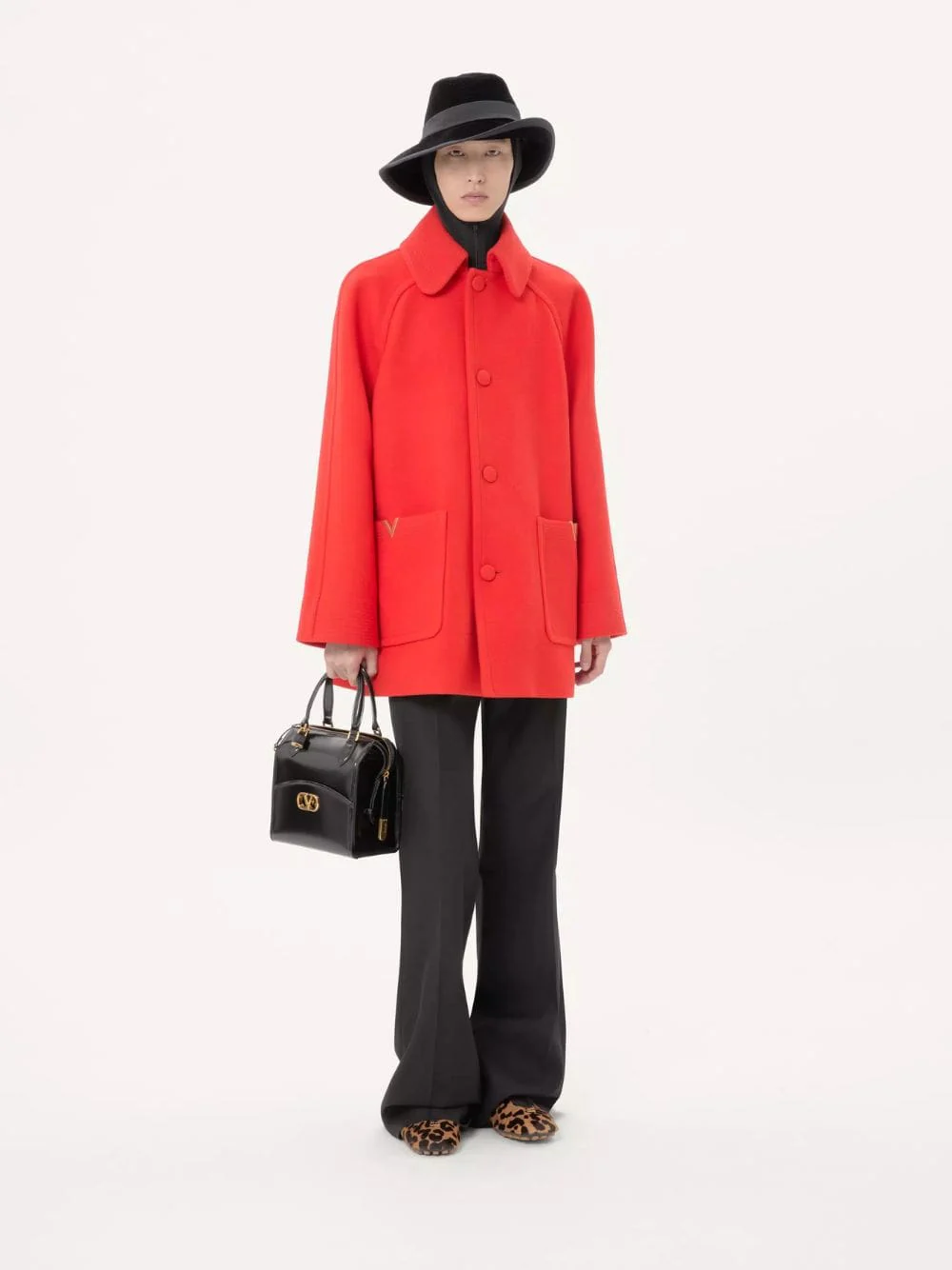 Paris Red Virgin Wool Coat - Image 2