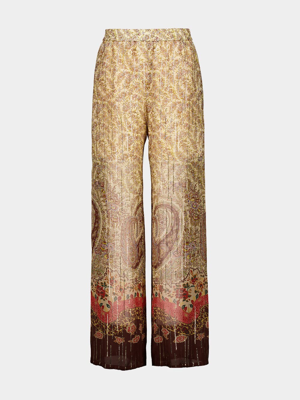 Pekin Voyage Paisley Silk Trousers