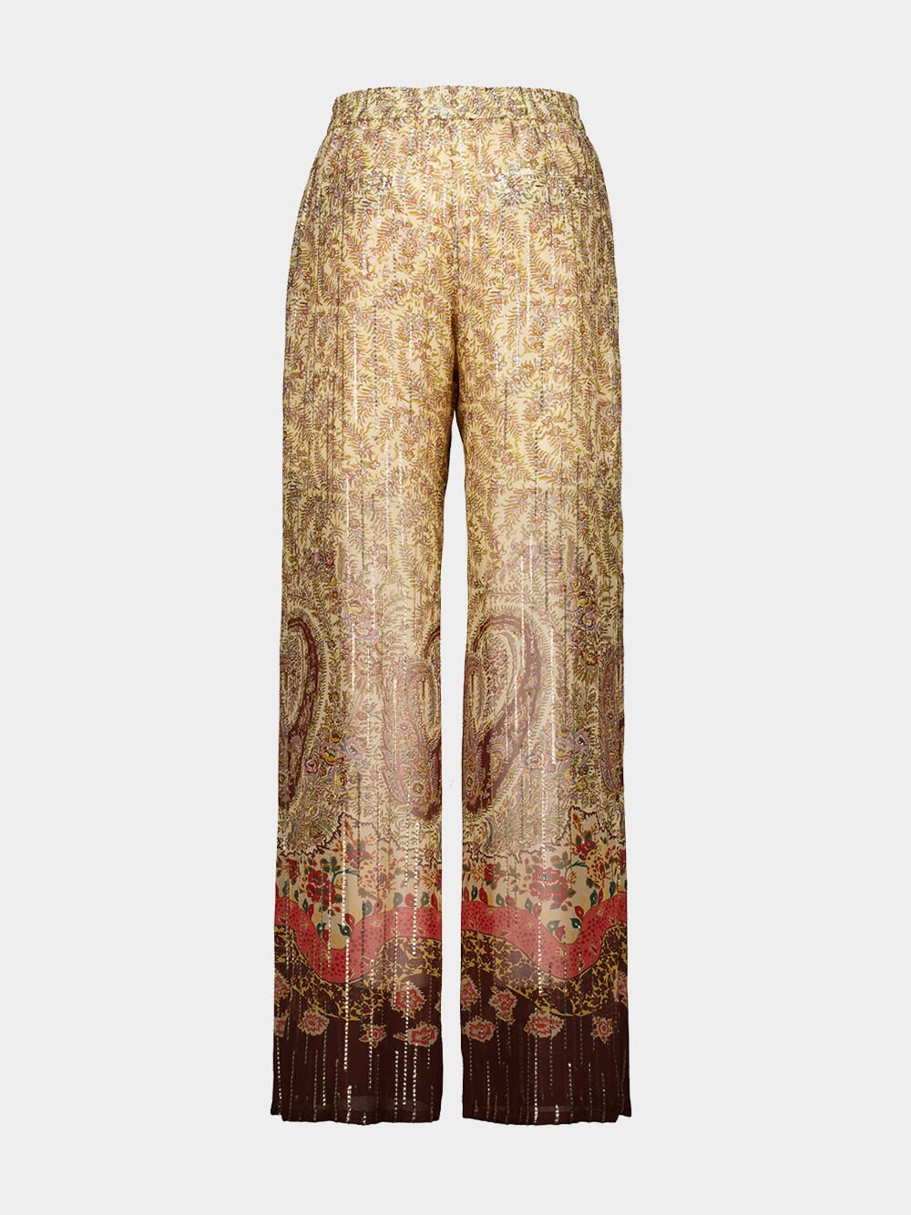 Pekin Voyage Paisley Silk Trousers - Image 2