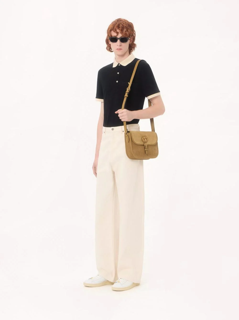 Black and Butter Cotton Piqué Polo Shirt