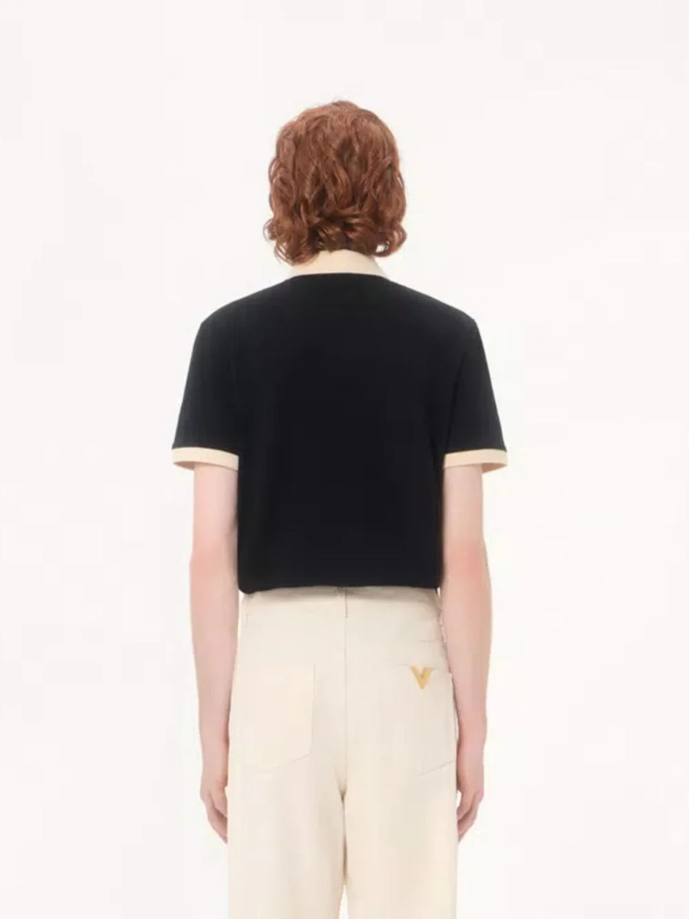 Black and Butter Cotton Piqué Polo Shirt - Image 3