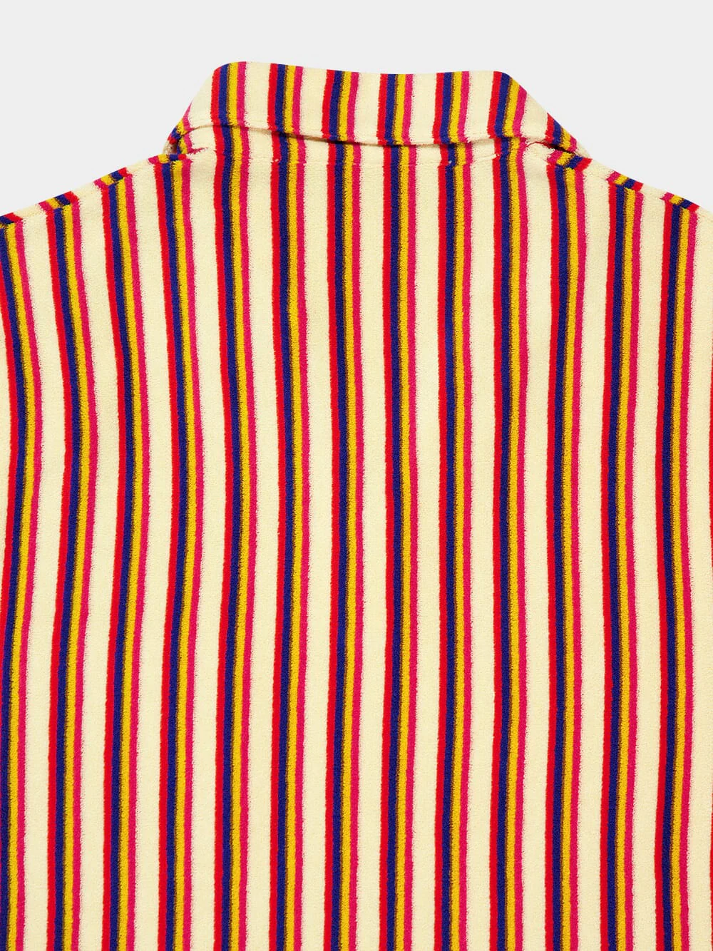 Orand and Brown Striped V-Neck Viscose Polo - Image 4