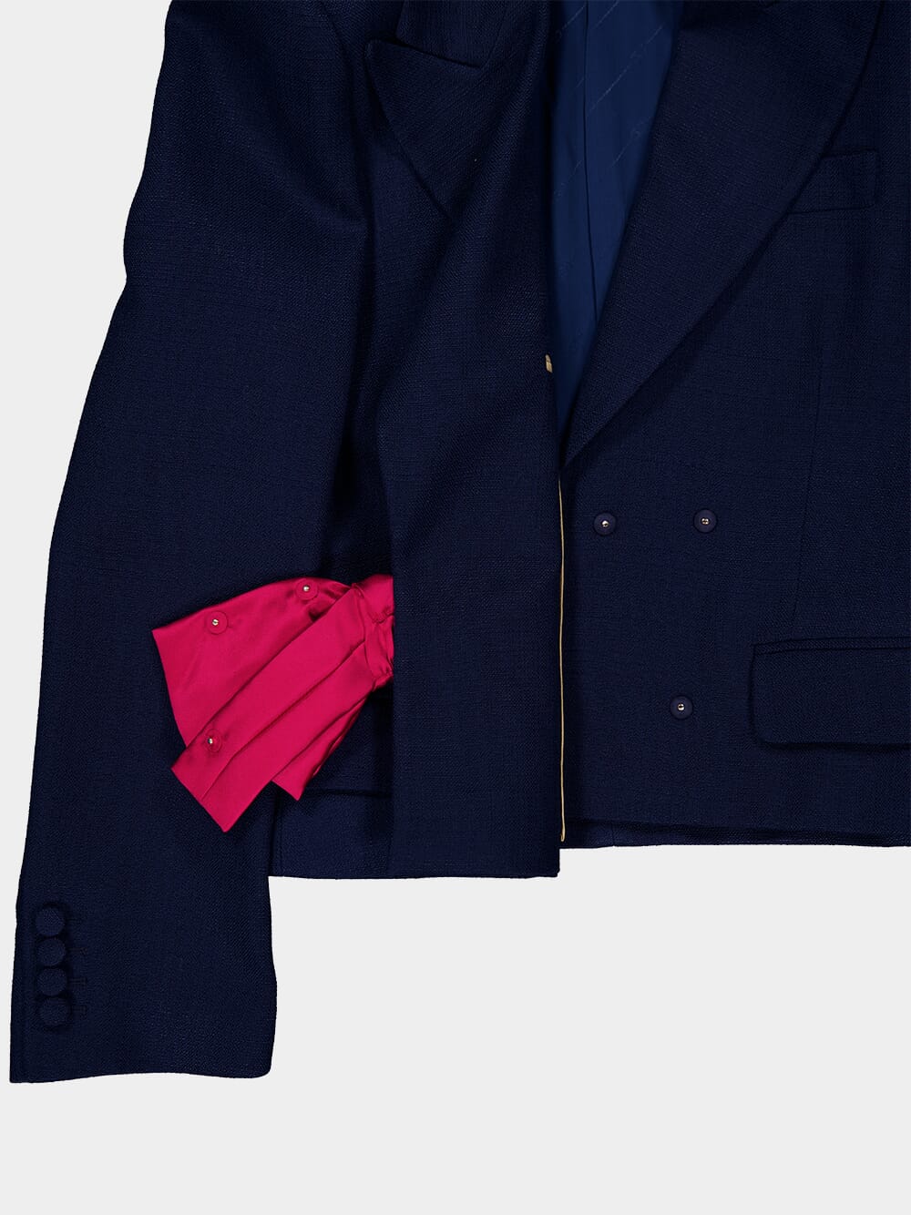 Provence Blue Viscose Jacket with Bow - Image 6