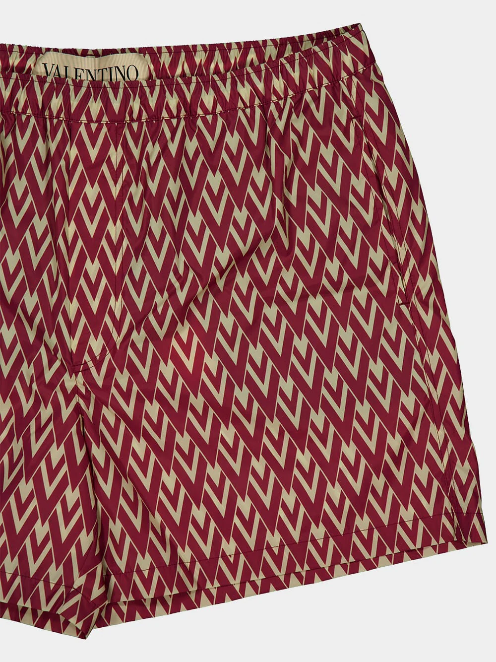 Red and CreamToute la V Print Swim Shorts - Image 3