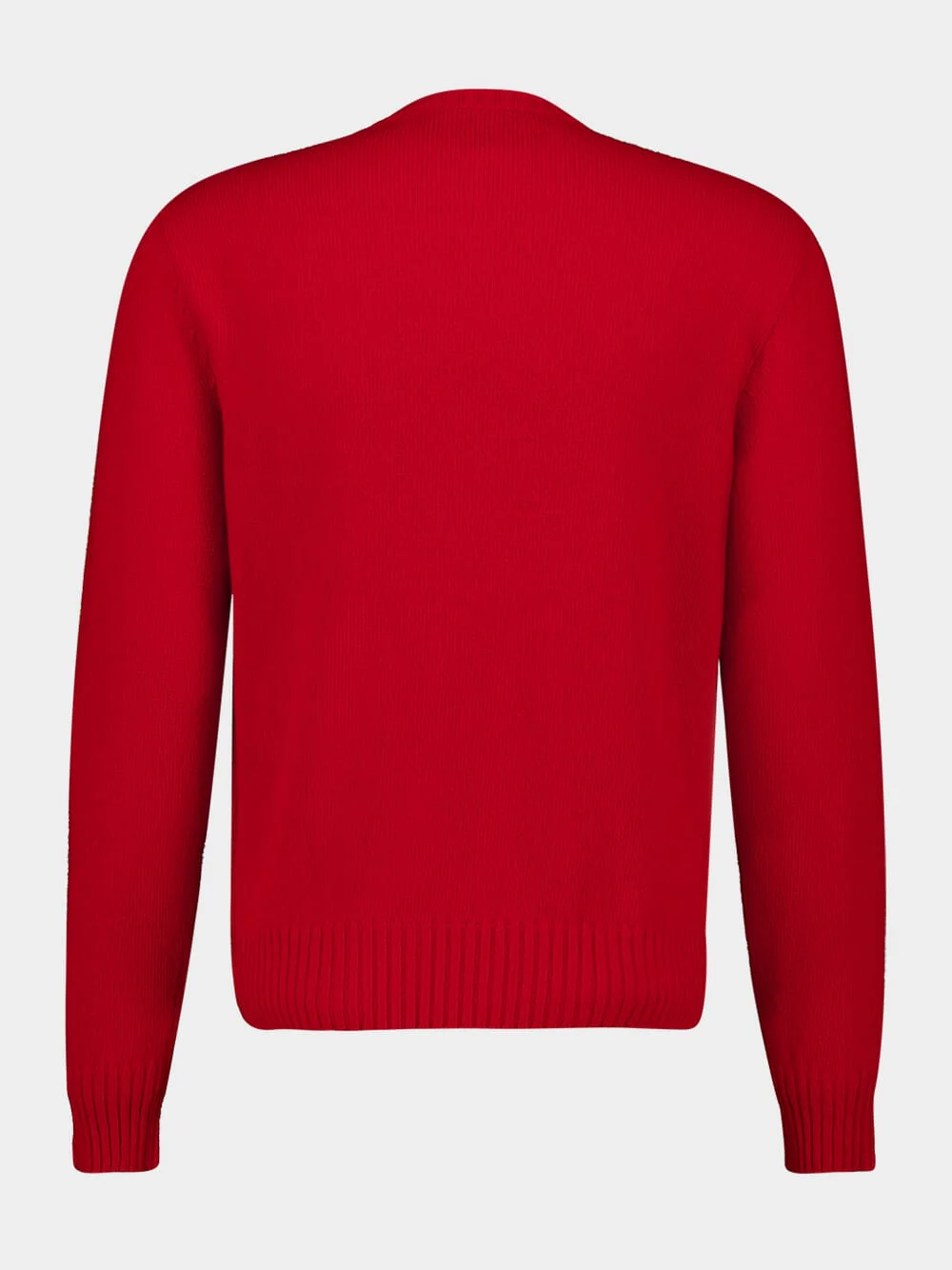 Red Wool Sweater with Chez Valentino and Panther Embroidery - Image 3