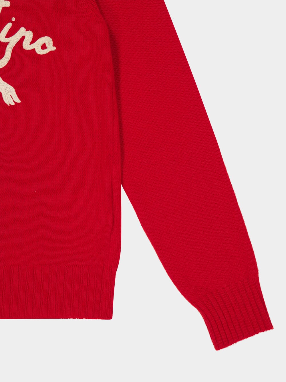 Red Wool Sweater with Chez Valentino and Panther Embroidery - Image 6