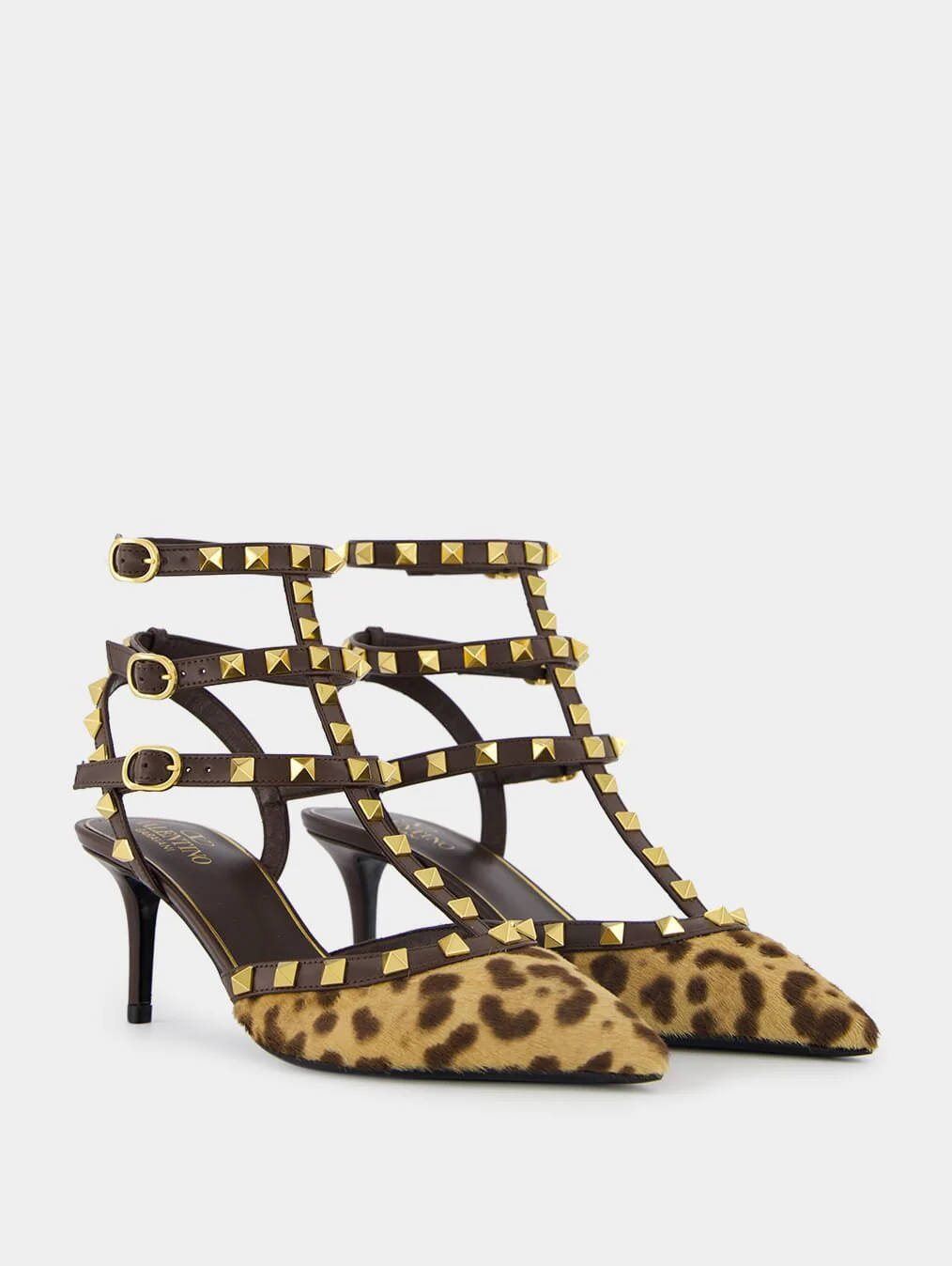 Rockstud Caged Leather Pump 65mm - Image 3