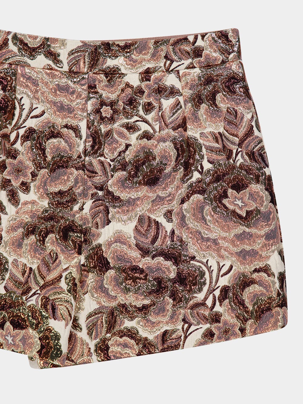 Rose Lurex Matelassé Shorts - Image 4