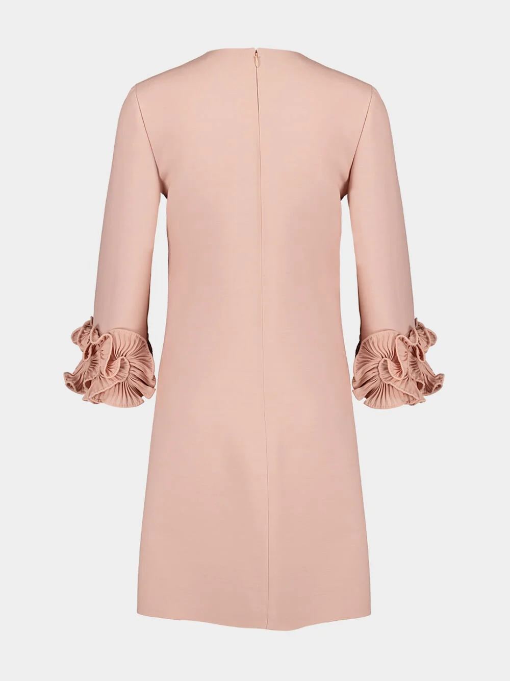 Rose Mist Crepe Mini Dress with Sleeve Detail - Image 2