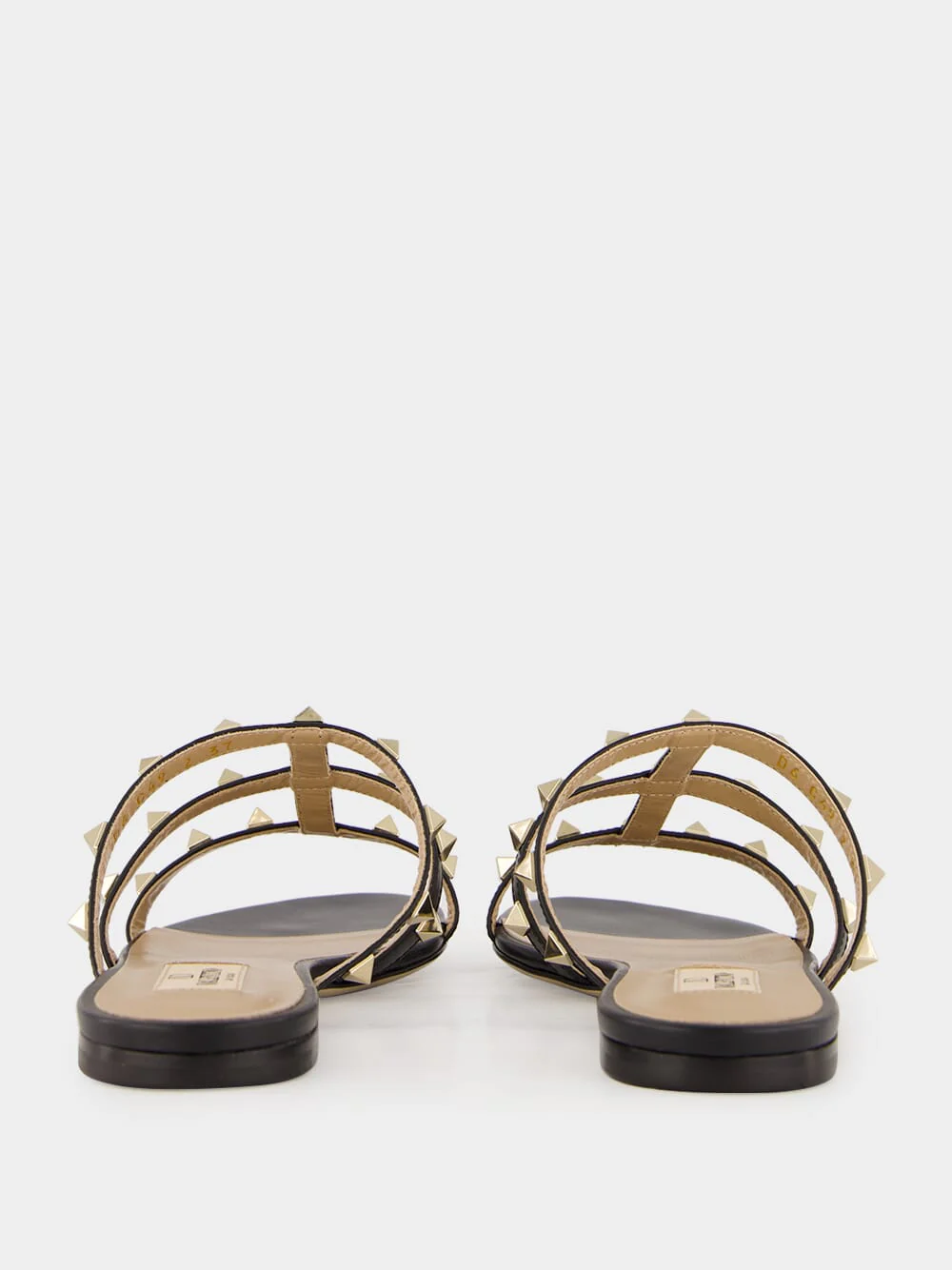 Black Rockstud Flat Slide Sandal - Image 5